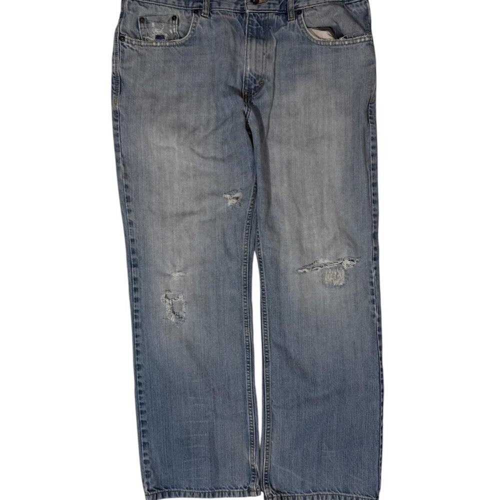 Old navy blue denim jeans
